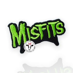 Misfits Iron On Patch Embroidered Punk Rock Band Music Rock Music NEW Green NWT